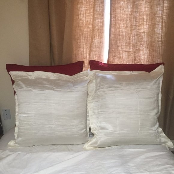 Hotel Collection Other - HOTEL COLLECTION 2 EURO Pillow Shams Cream Zip Close 26" Polyester